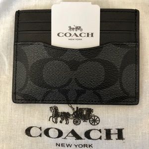 Coach Wallet Men’s -Slim Black & Grey NEW